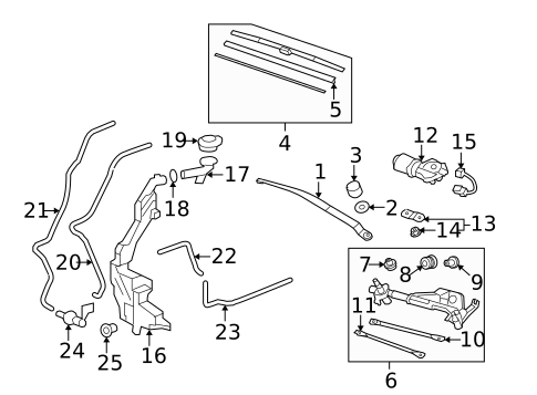 Wiper & Washer Components for 2007 Honda CR-V #0