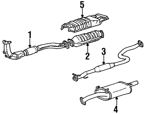 Exhaust Components for 1996 Hyundai Accent #0