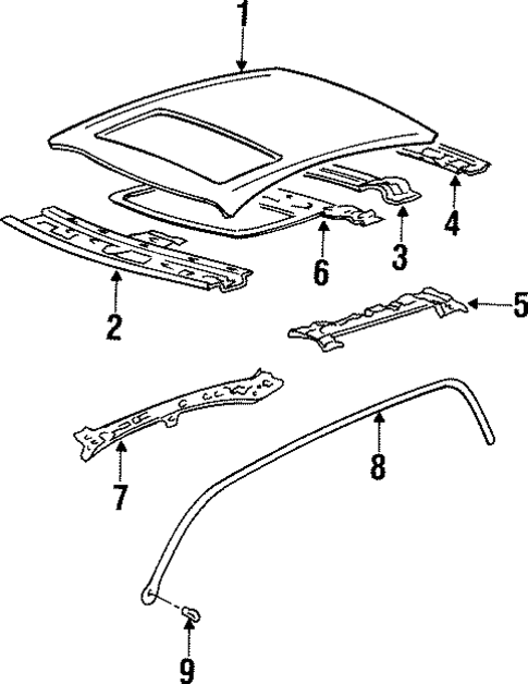 Roof & Components for 2000 Hyundai Elantra #1