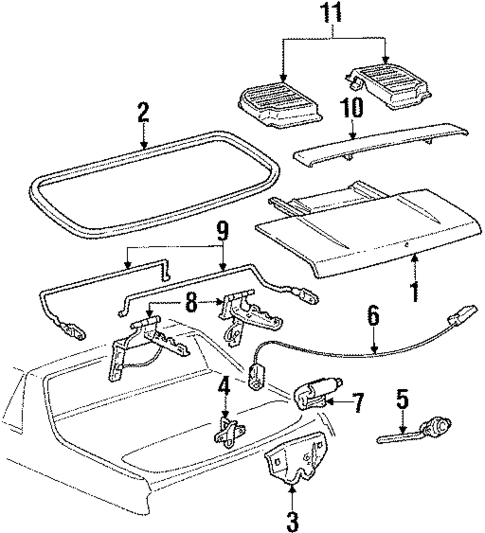 Trunk for 1986 Pontiac Fiero #0