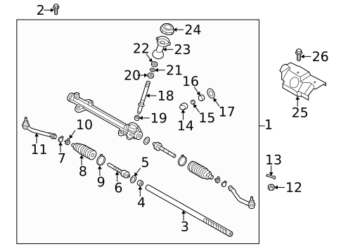 Steering Gear & Linkage for 2017 Hyundai Santa Fe #0