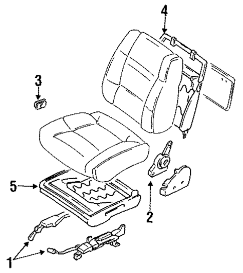 Seats & Track Components for 1990 INFINITI M30 #0