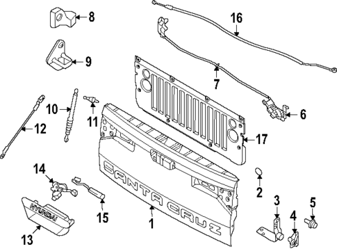 Gate & Hardware for 2025 Hyundai Santa Cruz #0