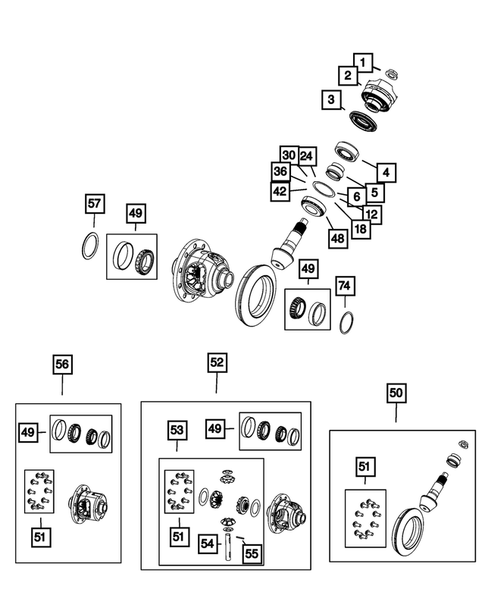 Rear Axle: Housing, Differential and Vent for 2021 Jeep Wrangler #0