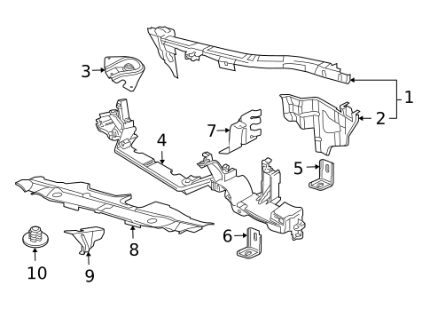 Radiator Support for 2006 Jaguar Super V8 #0