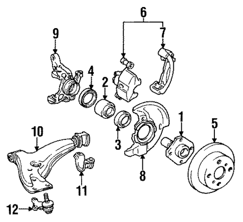 Suspension Components for 1992 Toyota Paseo #1