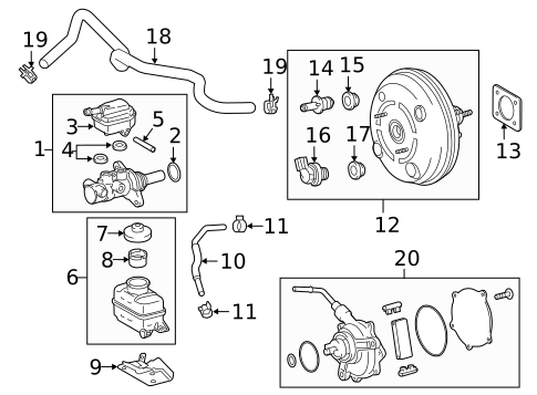 Master Cylinder - Components On Dash Panel for 2020 Lexus RX350L #0
