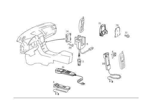 Car Phone, Emergency Call and Voice Control System for 2003 Mercedes-Benz CLK 430 #0