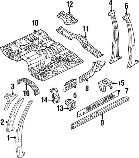 Center Pillar & Rocker for 2000 Isuzu Trooper #0