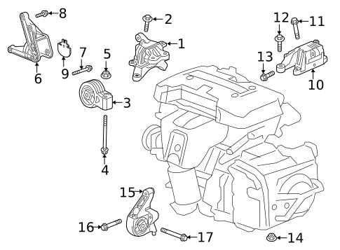 Engine & Trans Mounting for 2017 Buick Envision #0