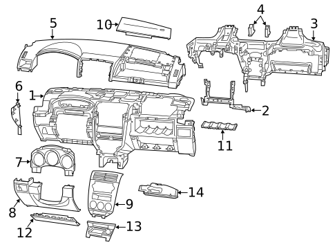 Instrument Panel for 2010 Dodge Caliber #0