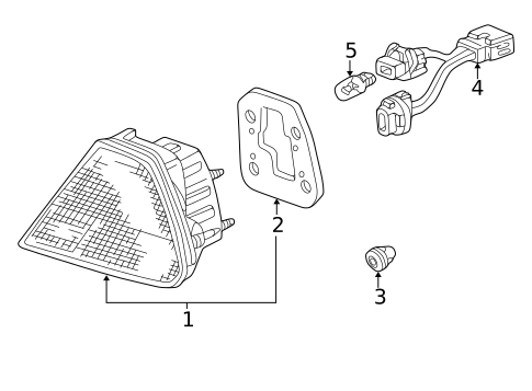 Tail Lamps for 1998 Honda Accord #2