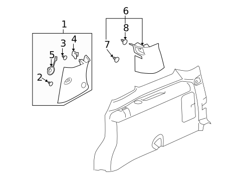 Interior Trim - Side Panel for 2007 Saturn Relay #2