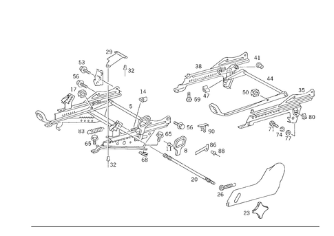 Seat Adjuster for 1988 Mercedes-Benz 300E #2