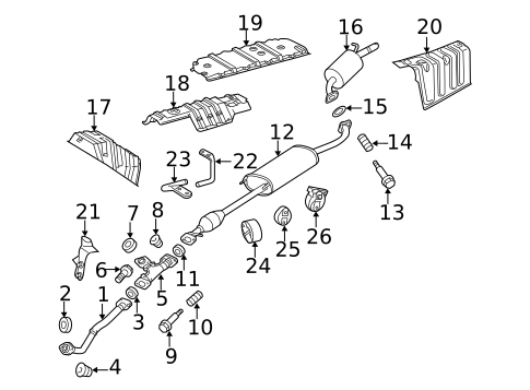 Exhaust Components for 2012 Toyota Highlander #0