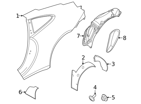 Quarter Panel & Components for 2022 Porsche 911 #0