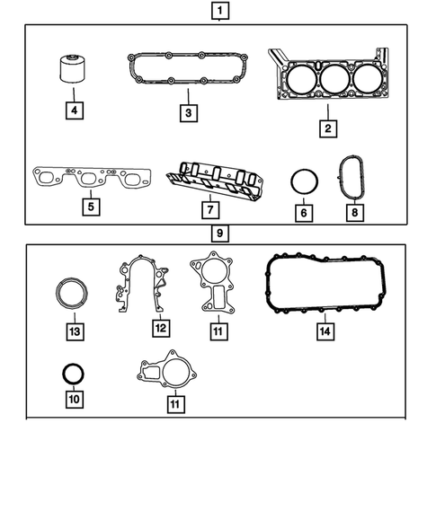 Engine Identification, Service Engines & Engine Service Kits for 2008 Jeep Wrangler #0