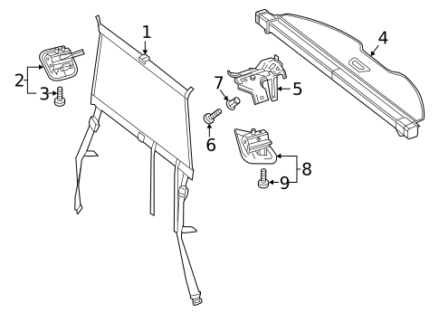 Interior Trim - Rear Body for 2016 Mercedes-Benz B 250e #1