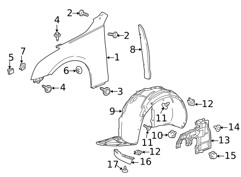 Fender & Components for 2015 Cadillac ATS #1