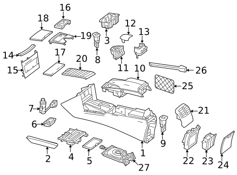 Console for 2016 Mercedes-Benz E63 AMG S #0