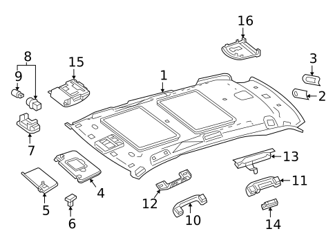 Interior Trim - Roof for 2017 Mercedes-Benz GLE 63 AMG® #1