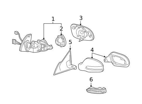 Outside Mirrors for 2006 Mercedes-Benz CLK350 #0