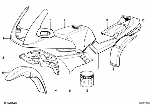 Painted Parts for 1989 BMW-Motorrad K 100 RS #1