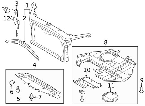 Radiator Support for 2011 Ford Fusion #0