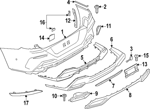 Bumper & Components - Rear for 2024 BMW M850i xDrive #0