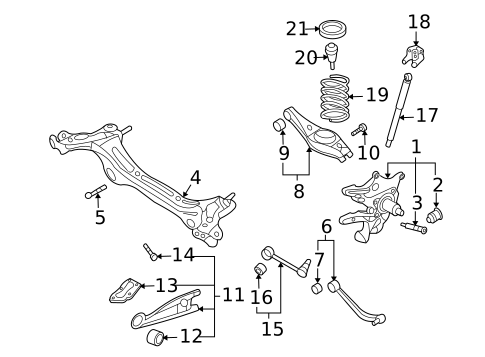 Rear Suspension for 2007 Hyundai Entourage #0