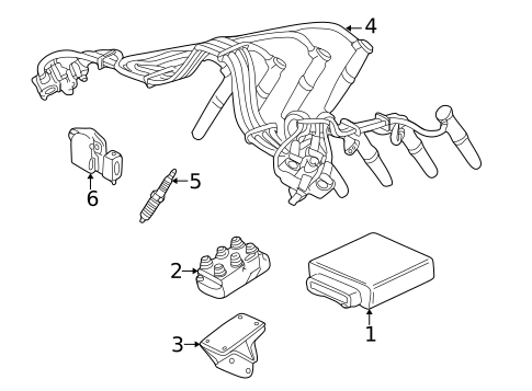 Ignition Wire & Related Components for 2006 Mercury Monterey #0