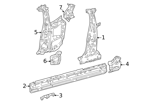Lock Pillar for 2022 Lexus LC500 #1