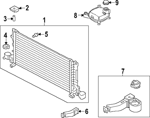 Radiator & Components for 2021 Volvo XC40 Recharge #0