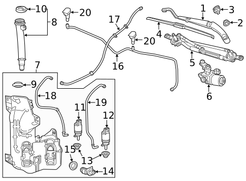 Wiper & Washer Components for 2022 Buick Envision #0