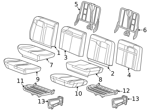 Rear Seat Components for 2018 Chevrolet Express 2500 #0