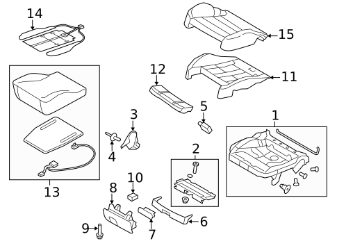 Front Seat Components for 2013 Audi Q5 #1