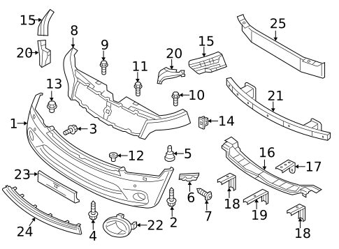 Bumper & Components - Front for 2017 INFINITI QX80 #0