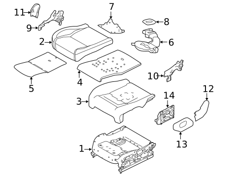 Driver Seat Components for 2014 Land Rover Range Rover Sport #2