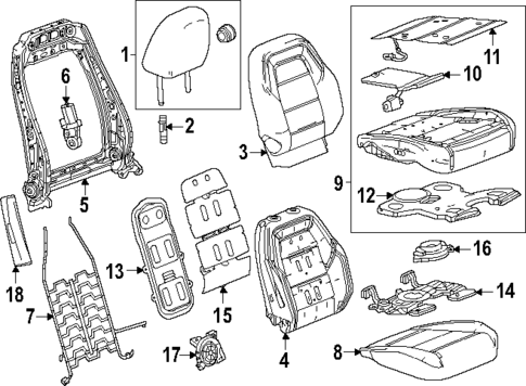 Passenger Seat Components for 2024 Chevrolet Silverado EV #4