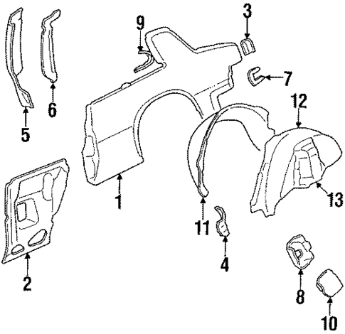 Quarter Panel for 1984 Buick Skylark #0
