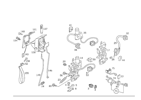 Locking System for 1993 Mercedes-Benz 300 TE #2