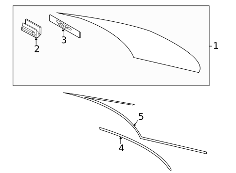 Glass & Hardware - Back for 2022 Lexus IS300 #0