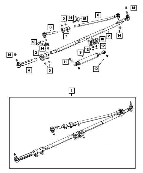 Steering Linkage, and Steering Shock for 2012 Ram 3500 #1