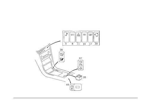 Switches & Switch Brightness Follow-Up for 1988 Mercedes-Benz 300CE #1