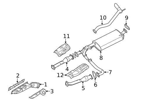 Exhaust Components for 2009 INFINITI QX56 #0