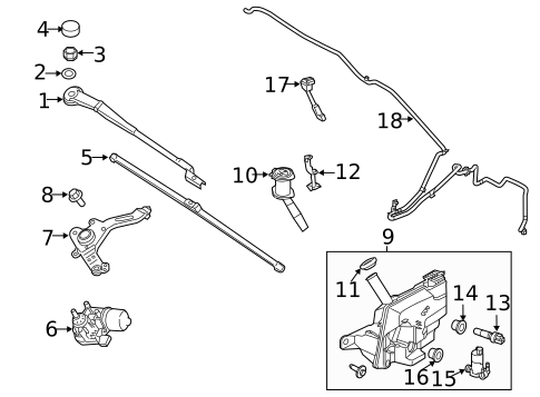 Wiper & Washer Components for 2018 Ford Focus #0