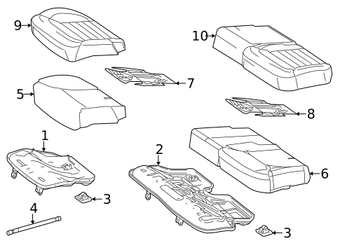 Rear Seat Components for 2019 Mercedes-Benz GLS450 #2