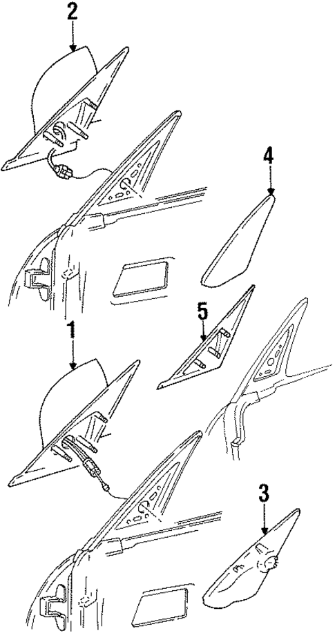 Outside Mirrors for 1999 Dodge Neon #0