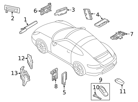 Keyless Entry Components for 2016 Porsche Cayman #0
