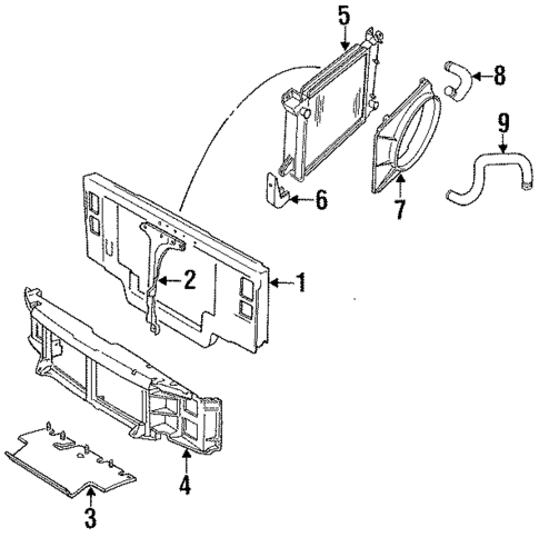 Radiator Support for 1992 Ford Bronco #0